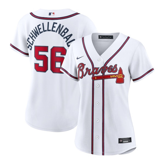 Women's Atlanta Braves Spencer Schwellenbach Nike White Home Replica Jersey