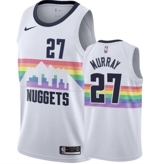 Denver Nuggets Jamal Murray #27 2020 Nba New Arrival White Jersey All-Over Print