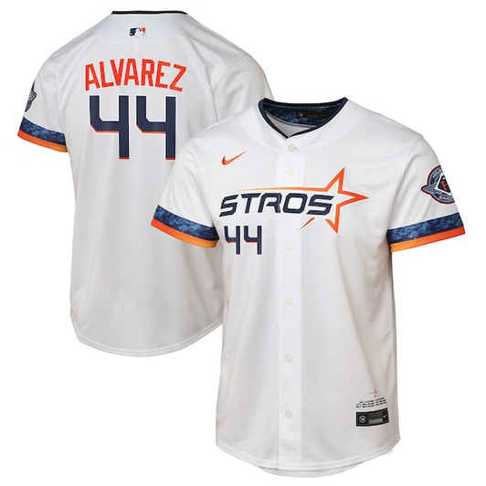 Youth Houston Astros Yordan Alvarez Nike White 2025 City Connect Limited Player Jersey