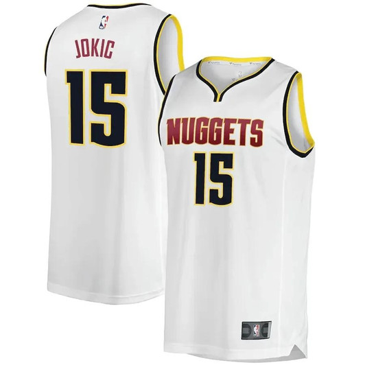 Nikola Jokic Denver Nuggets Fast Break Replica Player Nba Jersey - Association Edition - White