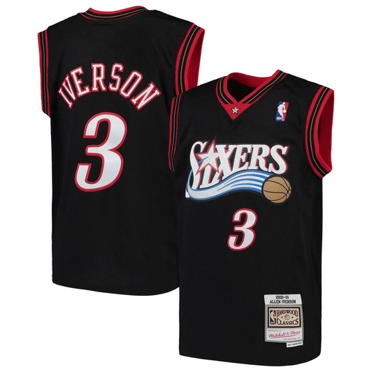 Allen Iverson Philadelphia 76Ers Mitchell & Ness  Hardwood Classics Swingman Throwback Jersey - Royal