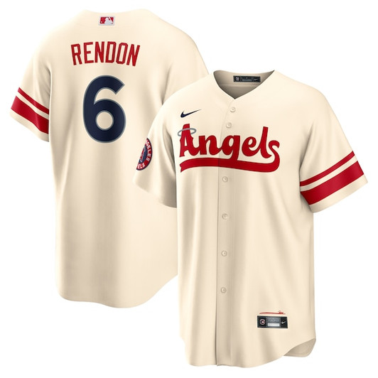 Men's Los Angeles Angels Anthony Rendon Nike Cream City Connect Replica Player Jersey