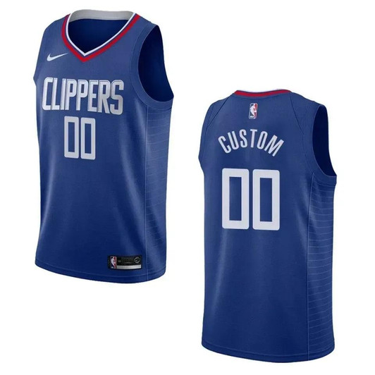 Men'S Los Angeles Clippers #00 Custom Icon Swingman Jersey - Blue