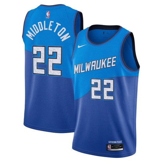 Milwaukee Bucks Nike City Edition Swingman Jersey - Khris Middleton - Youth - 2020