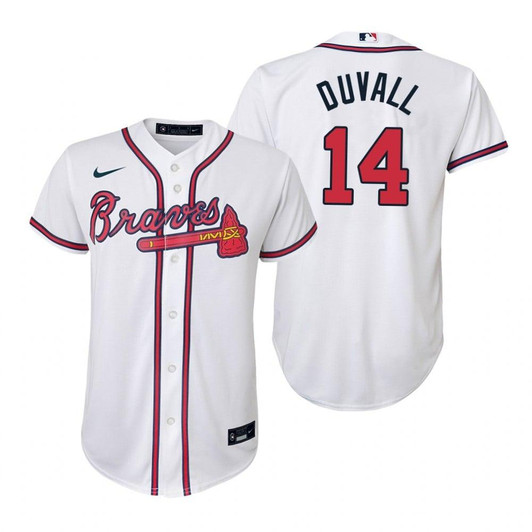 Atlanta Braves #14 Adam Duvall 2020 White Jersey Gift For Braves Fans