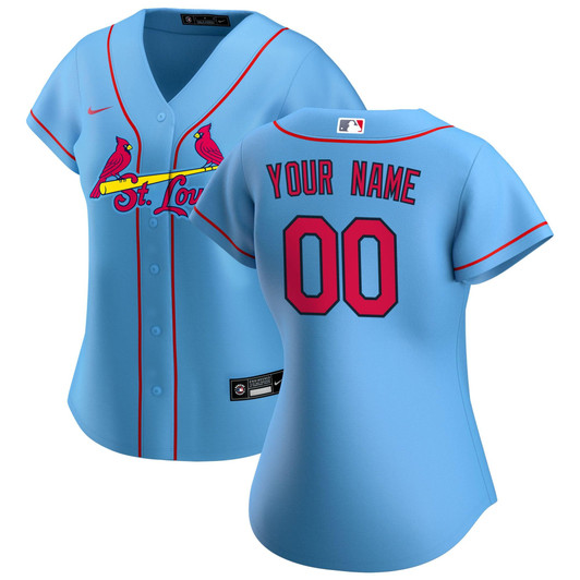 St. Louis Cardinals Nike Replica Replica Women's Alternate Replica Custom Jersey - Blue