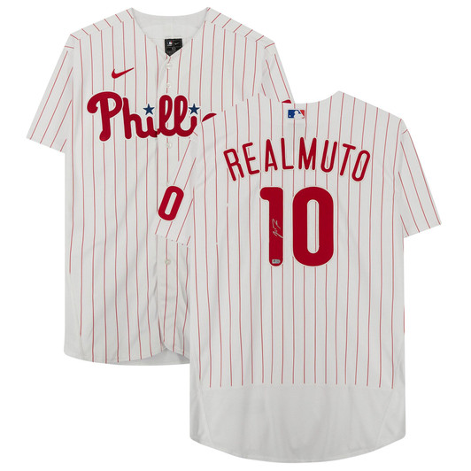 J.T. Realmuto Philadelphia Phillies Fanatics  Autographed White Nike Replica Replica  Jersey