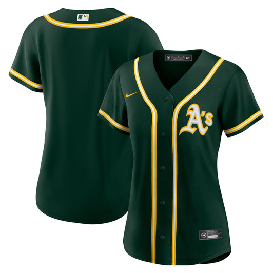 Oakland Athletics Nike Replica Replica Women's Alternate Replica Team Jersey - Green