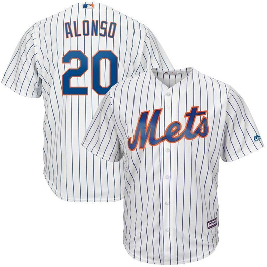 Pete Alonso New York Mets Majestic Home Official Cool Base Player White 3D Jersey