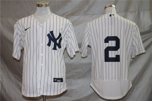 New York Yankees #2 Derek Jeter 2020 Mlb White Jersey