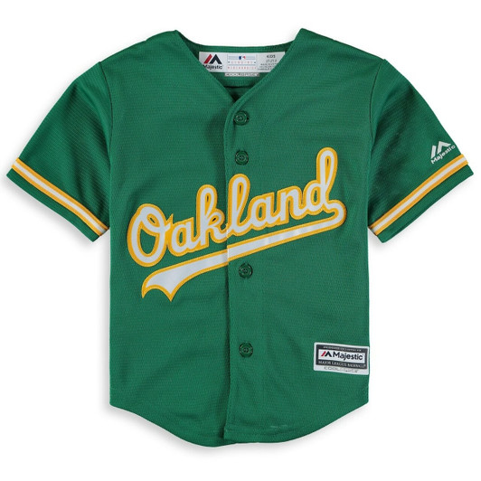 Preschool Oakland Athletics Majestic Green Cool Base Official Team Baseball Jersey Mlb Baseball Jersey1391