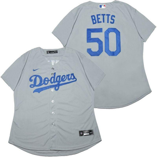 Los Angeles Dodgers Mookie Betts #50 2020 MLB Grey Jersey