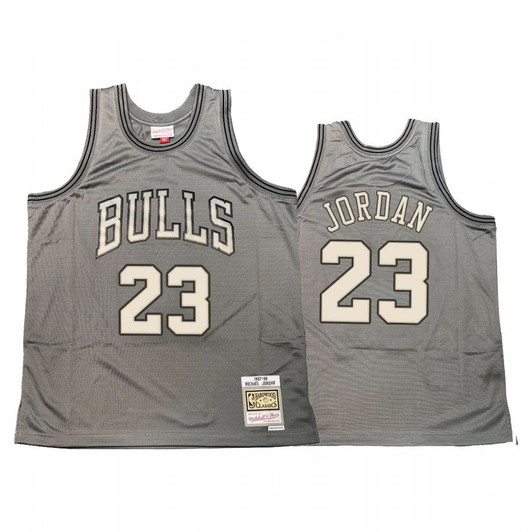 Michael Jordan #23 Chicago Bulls Hardwood Classics Jersey Gray
