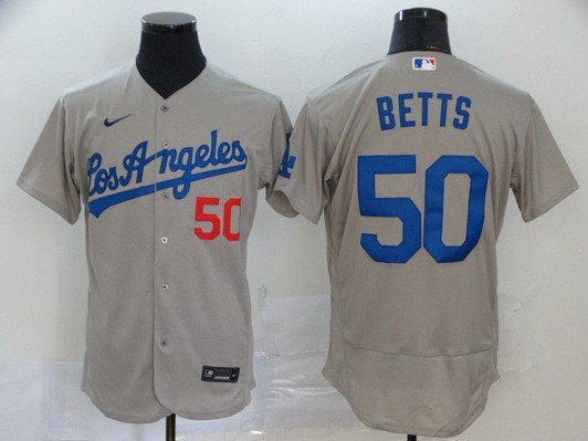 Los Angeles Dodgers Mookie Betts #50 2020 Mlb Grey Jersey