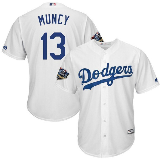 Max Muncy Los Angeles Dodgers Majestic World Series Cool Base Player Jersey White 2019