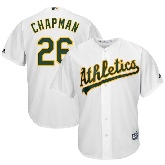Matt Chapman Oakland Athletics Majestic Home Official Cool Base Player Jersey White 2019