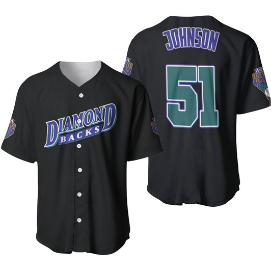 Randy Johnson Arizona Diamondbacks Black Jersey Inspired Style Baseball Jersey