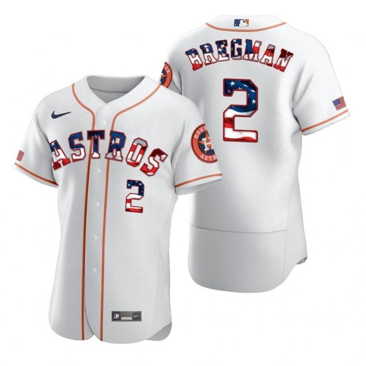 Houston Astros Alex Bregman #2 2020 Mlb White Jersey