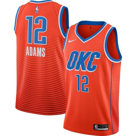 Steven Adams Oklahoma City Thunder Finished Swingman Orange Statement Edition 3D Jersey