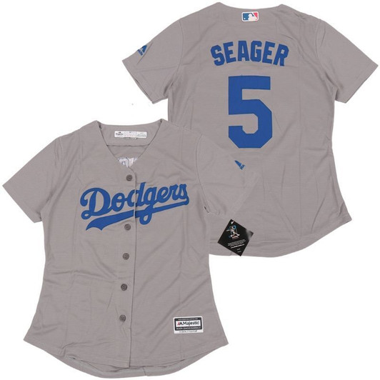 Los Angeles Dodgers Corey Seager #5 2020 Mlb Light Grey Jersey