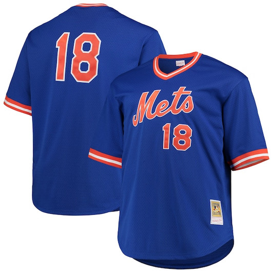 Men's New York Mets Darryl Strawberry Mitchell & Ness Royal Big & Tall Cooperstown Collection Mesh Batting Practice Jersey