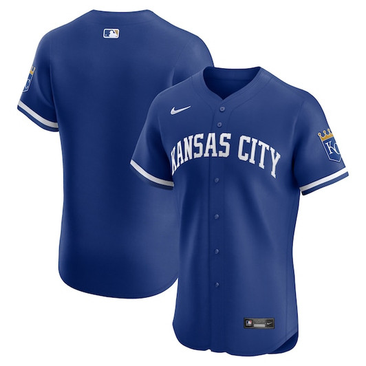 Men's Kansas City Royals Nike Royal Alternate 2 Elite Jersey