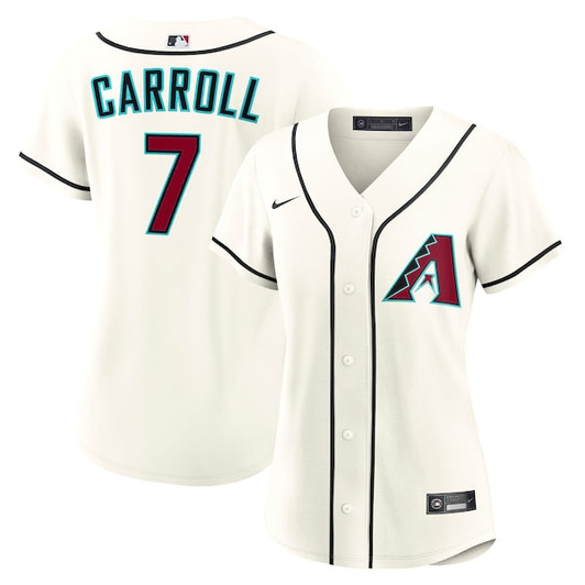 Women's  Arizona Diamondbacks Corbin Carroll Nike Cream Home Replica Jersey