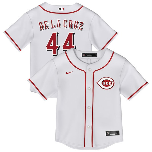 Toddler Cincinnati Reds Elly De La Cruz Nike White Home Replica Player Jersey