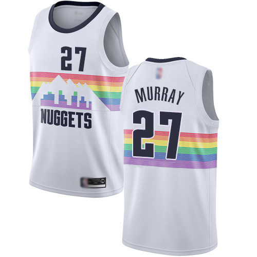 Swingman Women'S Jamal Murray White Jersey - #27 Basketball Denver Nuggets City Edition