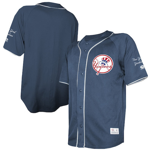 Men's New York Yankees  Stitches Navy Team Color Full-Button Fashion Jersey