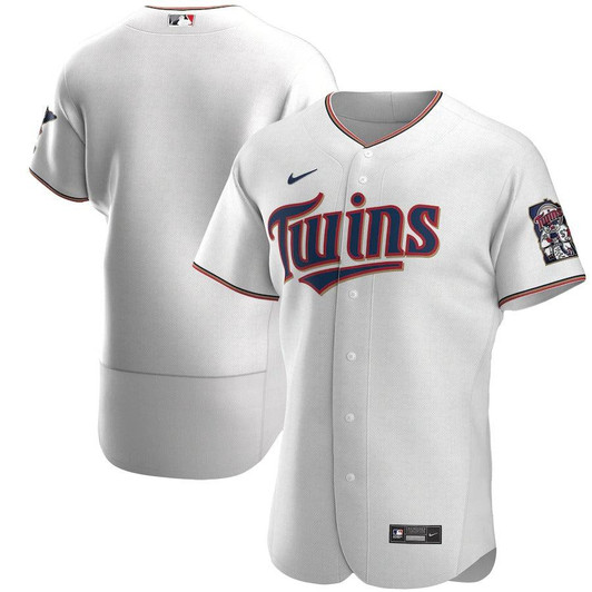 Mens Minnesota Twins Nike Replica Replica White Home  Team Jersey