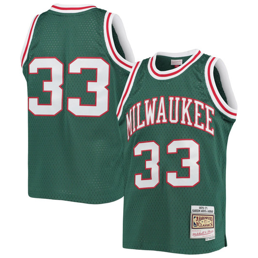 Kareem Abdul-Jabbar Milwaukee Bucks Mitchell & Ness  1970-71 Hardwood Classics Swingman Jersey - Green