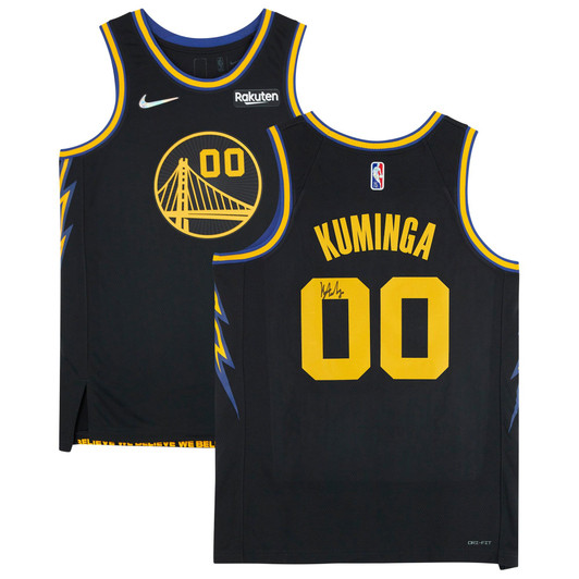 Jonathan Kuminga Golden State Warriors Fanatics  Autographed 2021 Nike Replica Replica Replica Mixtape Swingman Jersey - Black