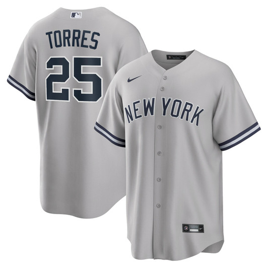 Gleyber Torres New York Yankees Nike Replica Replica Road Replica Player Name Jersey - Gray