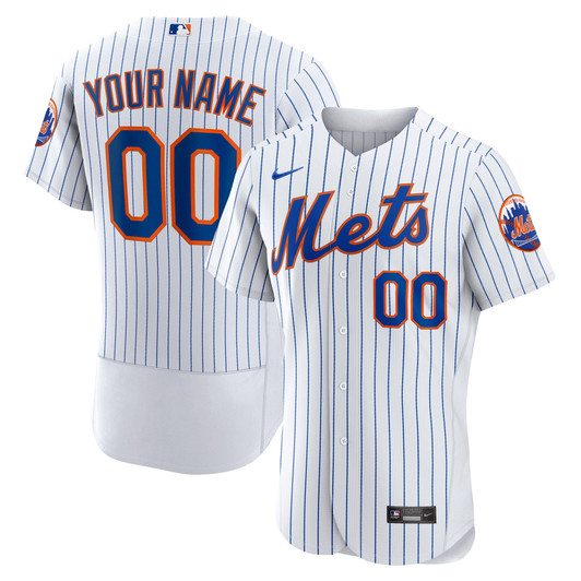 New York Mets Nike Replica Replica Home  Custom Jersey - White