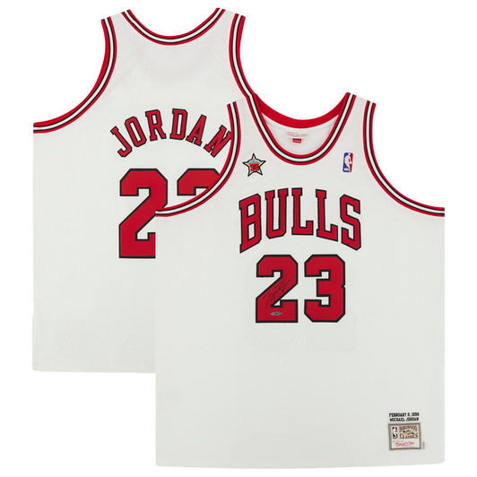Michael Jordan Chicago Bulls Upper Deck Autographed Mitchell & Ness Hardwood Classics 1998 All-Star Game Jersey - White