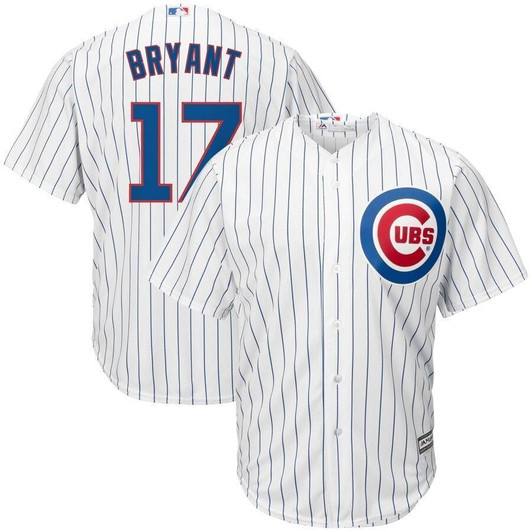 Kris Bryant Chicago Cubs Majestic Big And Tall Official Cool Base Player White Royal 3D Jersey