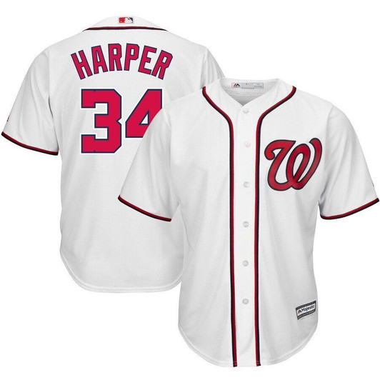 Bryce Harper Washington Nationals Majestic Cool Base Player Jersey White 2019