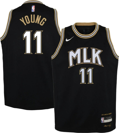 Nike Youth 2020-21 City Edition Atlanta Hawks Trae Young #11 Dri-Fit Swingman Jersey