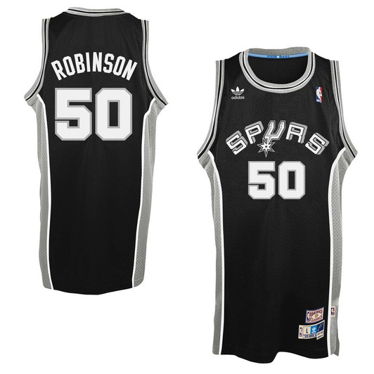 Men'S David Robinson Antonio Spurs Black Hardwood Classics Swingman Jersey