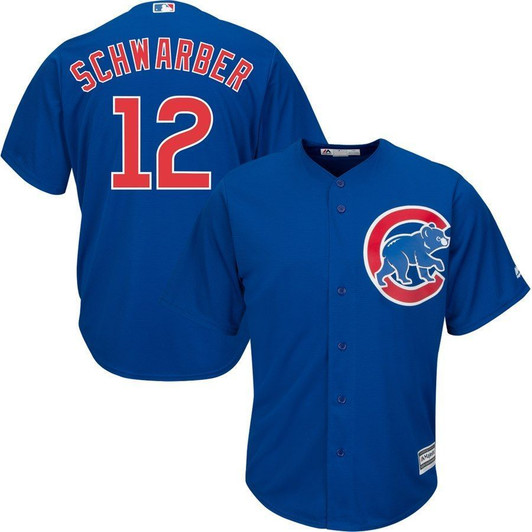 Kyle Schwarber Chicago Cubs Majestic Official Cool Base Player Jersey Royal 2019