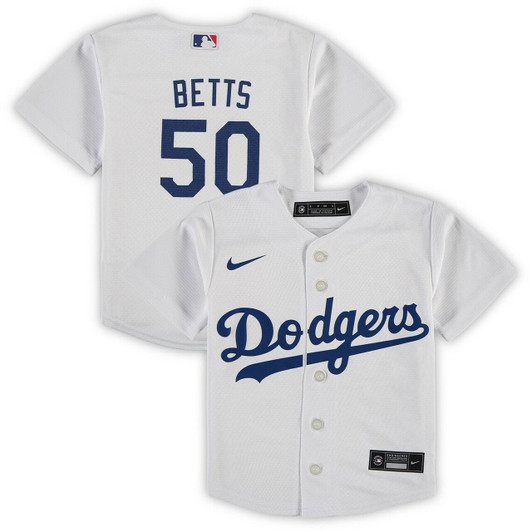 Preschool Los Angeles Dodgers Mookie Betts White Player Baseball Jersey Mlb Baseball Jersey510