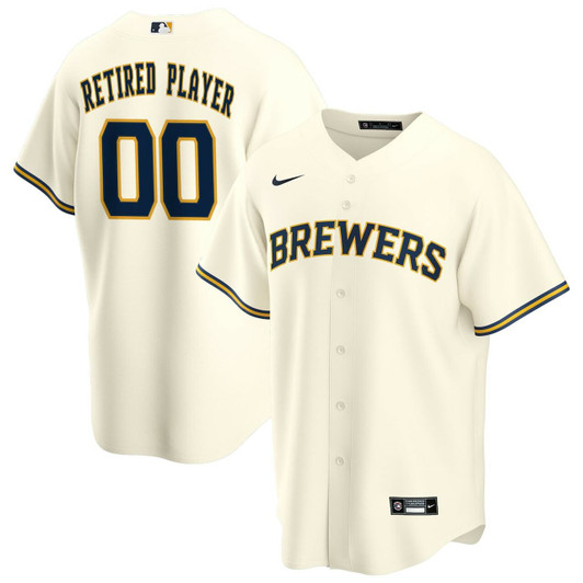 Men'S Milwaukee Brewers Cream Home Pick-A-Player Retired Roster Baseball Jersey Mlb Baseball Jersey1269