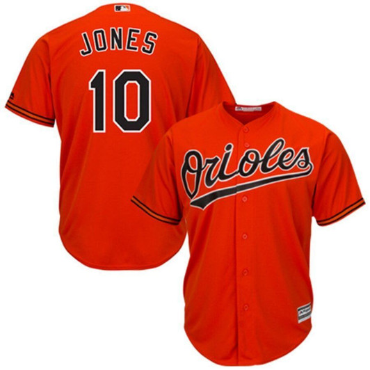 Adam Jones Baltimore Orioles Majestic Cool Base Player Jersey Orange 2019