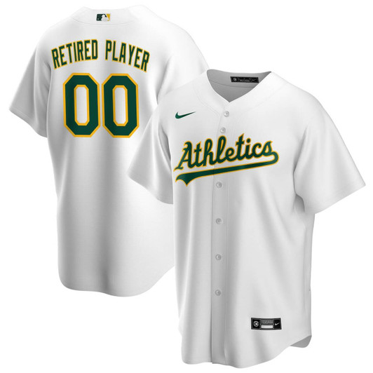 Men'S Oakland Athletics White Home Pick-A-Player Retired Roster Baseball Jersey Mlb Baseball Jersey1377