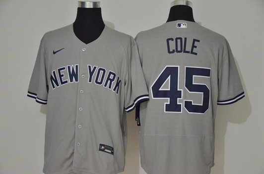 New York Yankees Gerrit Cole #45 2020 Mlb Grey Jersey