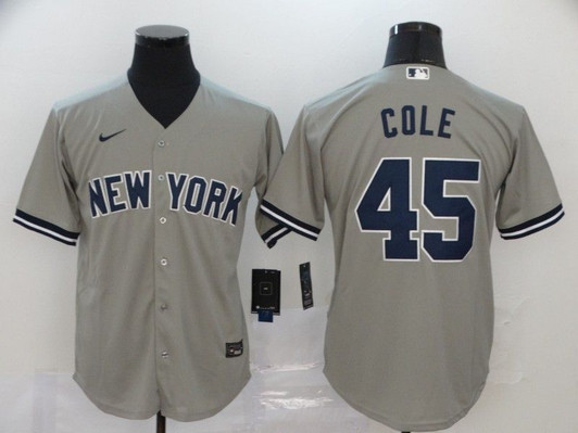 New York Yankees Gerrit Cole #45 2020 Mlb Grey Jersey