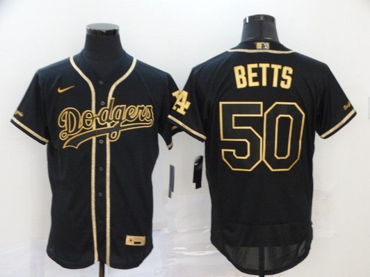 Los Angeles Dodgers Mookie Betts #50 2020 Mlb Black Jersey