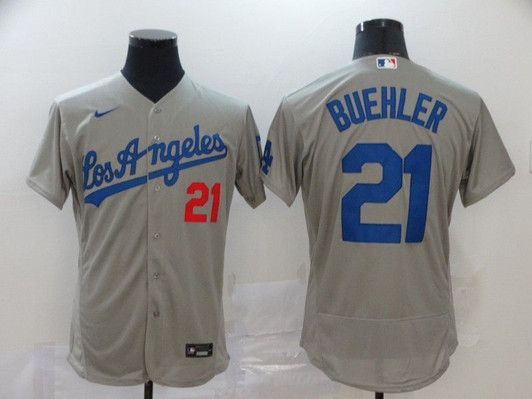Los Angeles Dodgers Walker Buehler #21 2020 Mlb Grey Jersey
