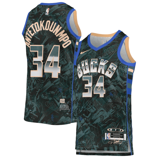 Giannis Antetokounmpo Milwaukee Bucks Nike Select Series Mvp Swingman Player Jersey - Hunter Green
